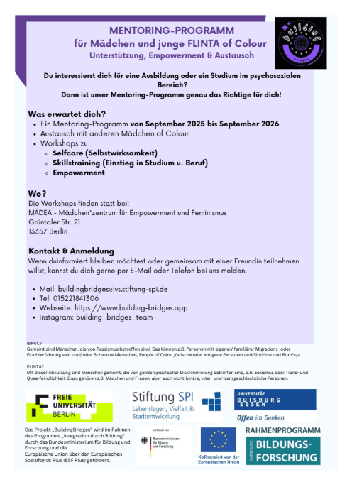 Flyer preview for Mentoring Workshop II - Johanna Eck